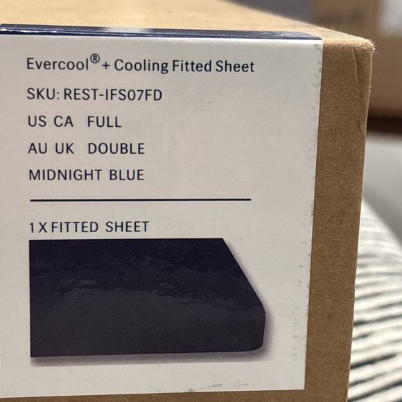 REST Evercool Double/Full Fitted Sheet Midnight Blue 15" up to 18’’ Deep Navy - Picture 9 of 9